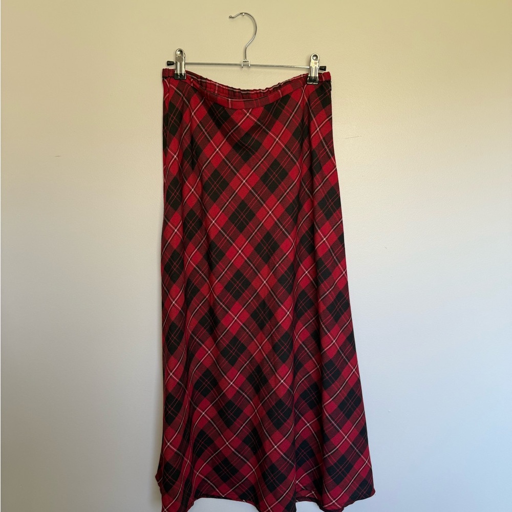 Plaid Red and Black Women's Skirt